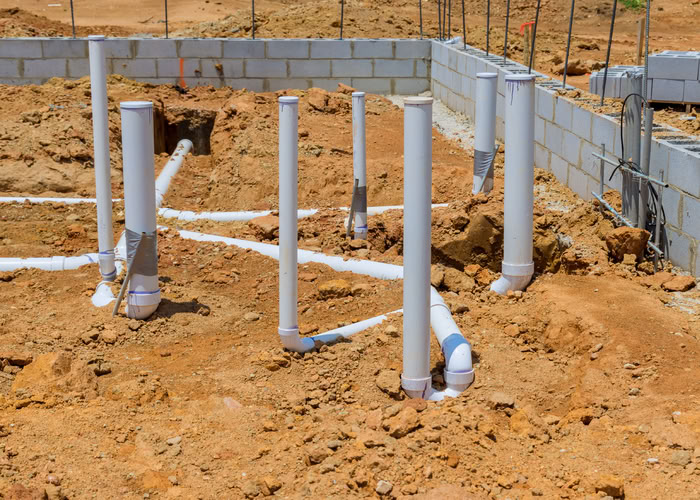 Installation of Pipes for New Construction